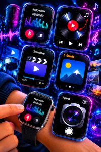 Smartwatch Rubicon Dziecięcy z rozmowami SIM + GPS Android 2 paski (RNCF43-PP1-NE) 5