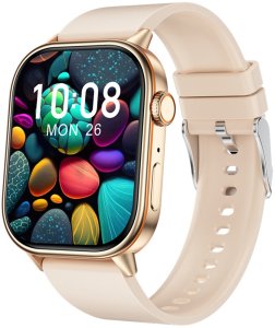 Smartwatch Rubicon Zestaw damski zegarek smartwatch F42 -GPS- beżowy + bransoletka (RNCF42-BEIGE-TB2-NE) 14