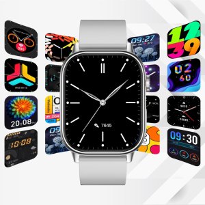 Smartwatch Rubicon Zestaw damski zegarek Smartwatch F42 -GPS- szary/srebrny + bransoletka (RNCF42-SILVER-TB2-NE) 8