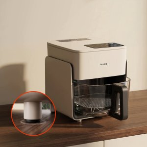 Frytkownica beztłuszczowa Huslog Szklana 4,2 l 1300 W beżowa (HUS1092) 3