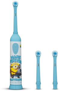 Szczoteczka Huslog Oscylacyjna dla dzieci Minionki niebieska 3 końcówki (OWN000172) 2