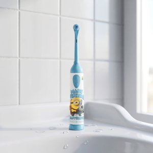 Szczoteczka Huslog Oscylacyjna dla dzieci Minionki niebieska 3 końcówki (OWN000172) 5