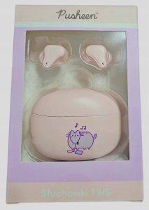 Słuchawki Huslog Bezprzewodowe TWS Pusheen z etui, różowe (EMX-090956) 5