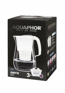 Dzbanek filtrujący Aquaphor Onyx 4,2 czarny i filtry 7 zwykłych 3 magnezowe 9