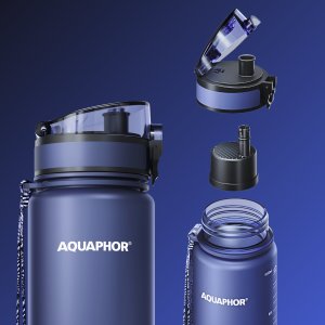 Aquaphor Butelka filtrująca City 1LGranatowa Bidon, 5 wkładów filtrujących 3