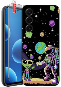 krainaGSM Etui do Samsung S26+ Plus wzory | silikonowe Matt Case + szkło 9H 2