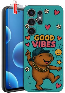 krainaGSM Etui do Samsung S26 Ultra wzory | silikonowe Matt Case + szkło 9H 9