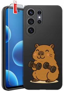 krainaGSM Etui do Samsung S26 Ultra wzory | silikonowe Matt Case + szkło 9H 9