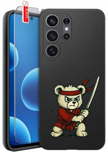 krainaGSM Etui do Samsung S26 Ultra wzory | silikonowe Matt Case + szkło 9H 9