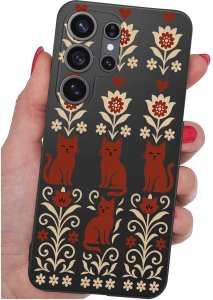 krainaGSM Etui Do Samsung S26 Ultra Wzory | Silikonowe Matt Case + Szkło 9H 4