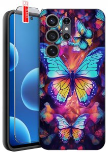 krainaGSM Etui do Samsung S26 Ultra wzory | silikonowe Matt Case + szkło 9H 2