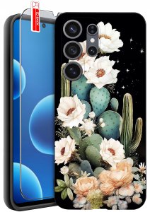 krainaGSM Etui do Samsung S26 Ultra wzory | silikonowe Matt Case + szkło 9H 8