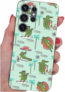 krainaGSM Etui Do Samsung S26 Ultra Wzory | Silikonowe Matt Case + Szkło 9H 4