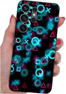 krainaGSM Etui do Samsung S26 Ultra wzory | silikonowe Matt Case + szkło 9H 5