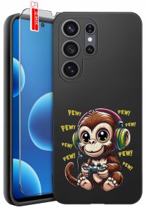 krainaGSM Etui do Samsung S26 Ultra wzory | silikonowe Matt Case + szkło 9H 8