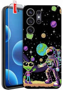 krainaGSM Etui do Samsung S26 Ultra wzory | silikonowe Matt Case + szkło 9H 8