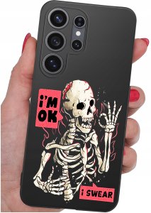 krainaGSM Etui Do Samsung S26 Ultra Wzory | Silikonowe Matt Case + Szkło 9H 4