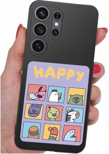 krainaGSM Etui Do Samsung S26 Ultra Wzory | Silikonowe Matt Case + Szkło 9H 4