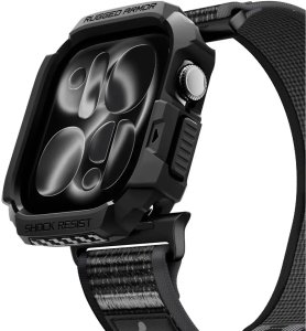 Spigen Etui z paskiem Athlex Air + Rugged Armor do Apple Watch 10 / 11 / 12 46 mm Active Black/grey (SPN17676) 2