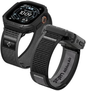 Spigen Etui z paskiem Athlex Air + Rugged Armor do Apple Watch Ultra 1 / 2 / 3 / 4 49 mm Active Black/grey (SPN17678) 2