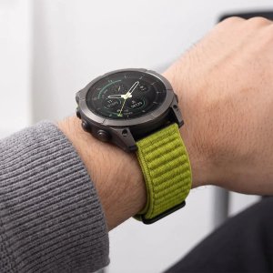 GK PROTECTION Pasek Tech-Protect NylonLoop do Garmin Fenix 5 / 6 / 6 Pro / 7 / 8 / 8 Pro / 9 / 9 Pro 47 mm Electric Lime (THP6135) 3