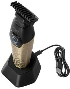 Trymer Adler Trymer do Brody i Wąsów, USB-C, Precyzyjne Konturowanie, 2 Prędkości, 3 Nasadki 1,5/3/4,5 mm, LED, 150 min Pracy, Ostrze ze Stali Nierdzewnej (AD 2968) 3