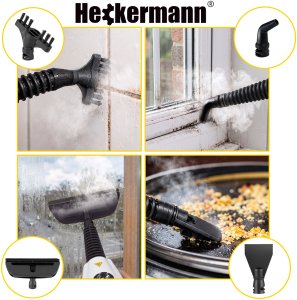 Mop parowy Heckermann Czyścik 3w1 Blanco 1500 Parownica Wielofunkcyjna myjka ręczna 15