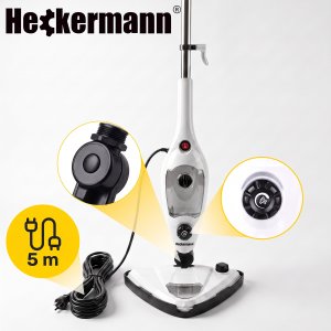 Mop parowy Heckermann Czyścik 3w1 Blanco 1500 Parownica Wielofunkcyjna myjka ręczna 3