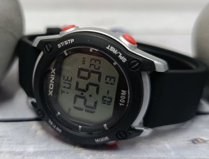Xonix Zegarek BAZ-007 młodzieżowy elektroniczny czarny srebrny . 4