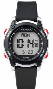 Xonix Zegarek BAZ-007 młodzieżowy elektroniczny czarny srebrny . 5