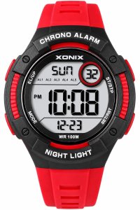 Xonix Zegarek DBH-003 młodzieżowy elektroniczny czerwony 44 mm 5