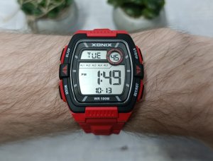 Zegarek Xonix DBI-003 męski elektroniczny czerwony 43 mm . 2