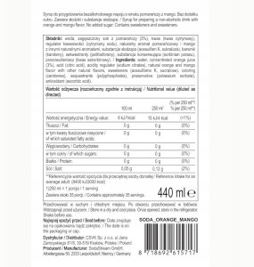 Sodastream 6 Syropów do Herbata Lemon Ice Tea x3+Orange Mango Pomarańcza x3 6