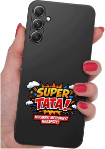 krainaGSM Etui Do Samsung A55 5G Wzory| Dla Taty Tata Dad Kolorowe |Case + Szkło 9H 2