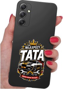 krainaGSM Etui Do Samsung A15 4G | 5G Wzory Dla Taty Tata Dad Kolorowe |Case + Szkło 2