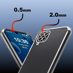 krainaGSM Etui Bezbarwne Do Samsung A12 | M12 Wzmacniane Clear Case 2Mm + Szkło 9H 2