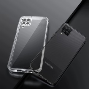 krainaGSM Etui Bezbarwne Do Samsung A12 | M12 Wzmacniane Clear Case 2Mm + Szkło 9H 7