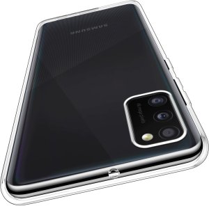 krainaGSM Etui Bezbarwne Do Samsung A41 Wzmacniane Clear Case 2Mm + Szkło 9H 6