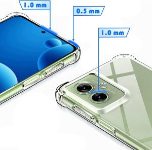 krainaGSM Zestaw Etui Do Motorola Moto G54 |G54 Power Anti-Shock Clear 3 Sztuki Szkło 5