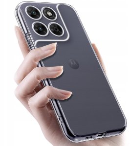 krainaGSM Etui Bezbarwne Do Motorola G57 | Power 5G Wzmacniane Clear Case 2Mm + Szkło 4