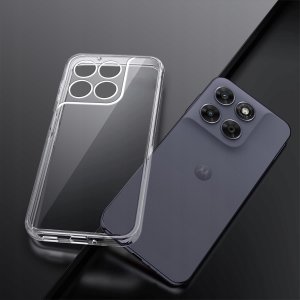 krainaGSM Etui Bezbarwne Do Motorola G57 | Power 5G Wzmacniane Clear Case 2Mm + Szkło 7
