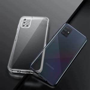 krainaGSM Etui Bezbarwne Do Samsung A51 5G Wzmacniane Clear Case 2Mm + Szkło 9H 7