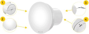 Wentylator Mission Air Łazienkowy VENO 100 S White (5905910416567) 2