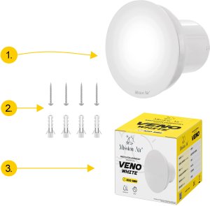 Wentylator Mission Air Łazienkowy VENO 100 S White (5905910416567) 3
