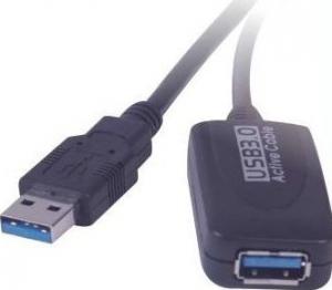 Kabel USB PremiumCord USB-A - USB-A 10 m Czarny (ku3rep10) 2