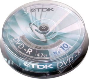 TDK DVD-R/10/Cake 4.7GB 16x ScratchProof 1
