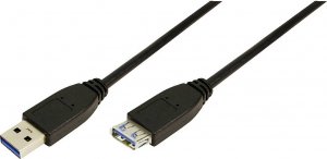 Kabel USB LogiLink USB-A - USB-A 2 m Czarny (CU0042) 1