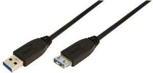 Kabel USB LogiLink USB-A - USB-A 3 m Czarny (CU0043) 1