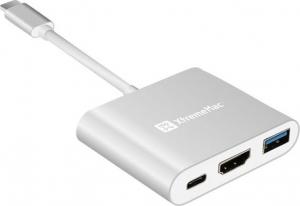 Adapter USB XtremeMac USB-C Lightning USB HDMI, Srebrny (XAH-HUC-03) 1