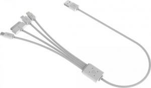 Kabel USB Xlayer Octopus 4-IN-1 Multi-USB-Ladekabel 1.5m White 1